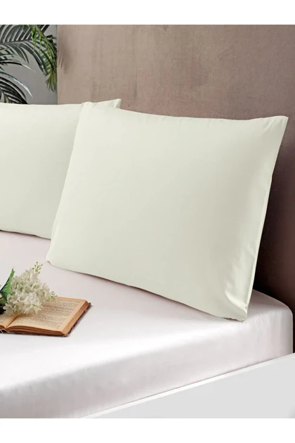 ست دو عددی روبالشی Pierre Cardin ساتن پنبه‌ای - کرم