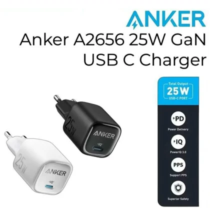 شارژر دیواری 25 وات انکر Anker مدل A2656 تایپ سی