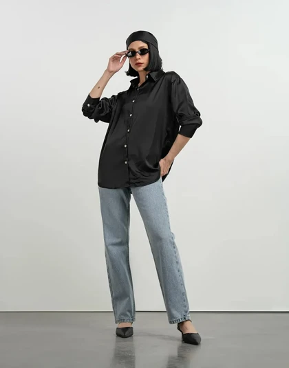 ساتن دکمه صدفی