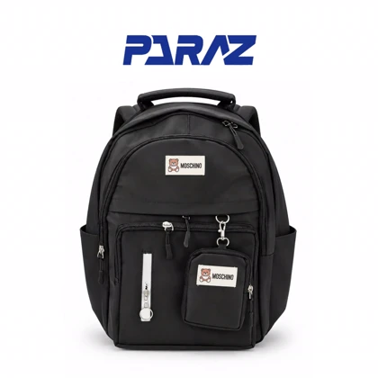 کوله پشتی فانتزی مدل موسکینو تمام مشکی کد 644