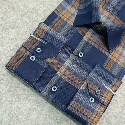 پیراهن طرحدار مردانه قواره ازاد ( قواره کلاسیک ) _ استین بلند