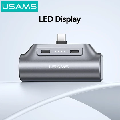 مینی پاور بانک یوسامز USAMS مدل CD248 ظرفیت 3000 میلی آمپر ساعت