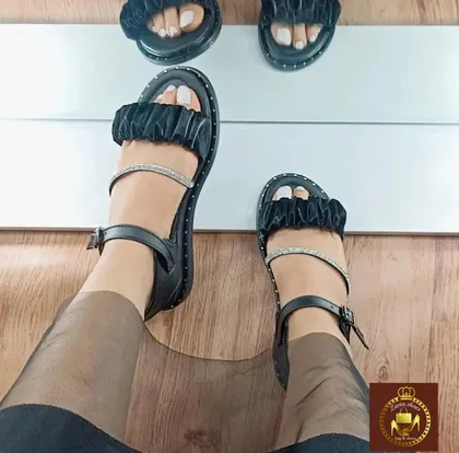 صندل دو تیکه نگینی تابستانه زنانه جمشیدی
