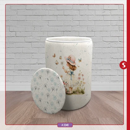 سبد اسباب بازی اتاق کودک برند مینوریا طرح دخترانه کد p-503