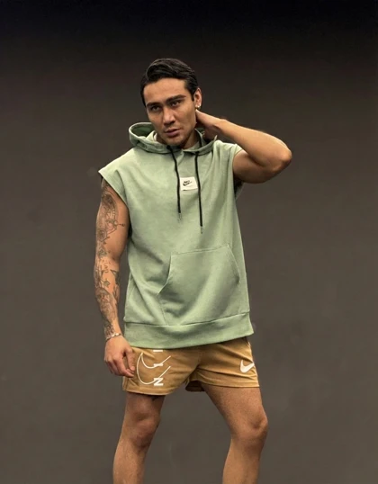 رکابی هودی کلاه دار نایک (Nike) پارچه دورس گلکسی