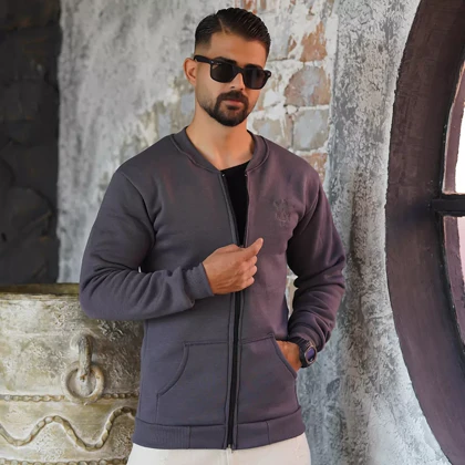 سویشرت مردانه طوسی مدل wendi