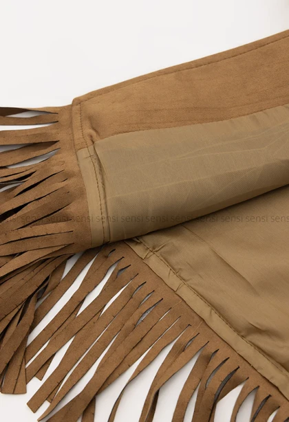 کت جیر آستر دار سرخپوستی کد1005024