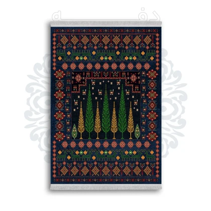 *جدید* فرشینه از جنس پارچه شانل مخمل ترک طرح فانتزی برند دفه کد 837