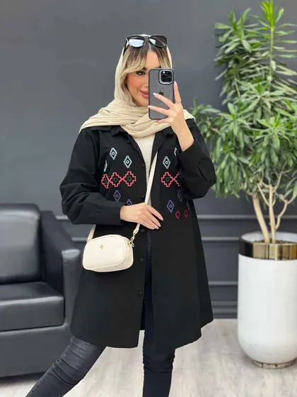 مانتو لینن طرح لوزی