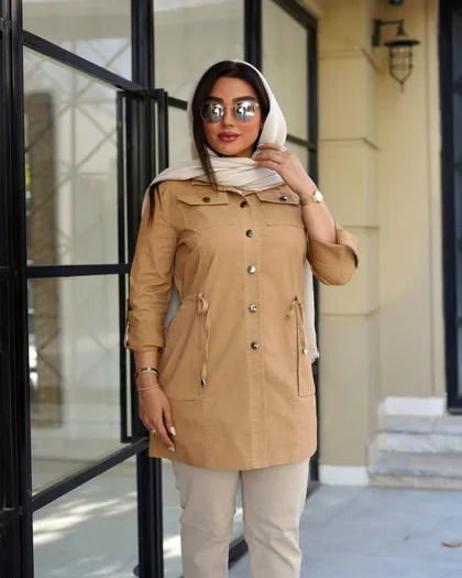 مانتو یقه مردانه مدل کژال کد 716