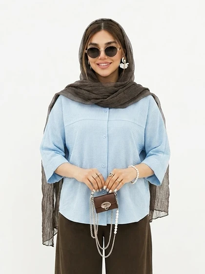 شومیز پنبه ریز راه راه