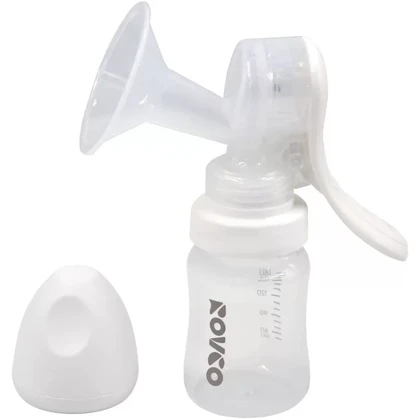 شیردوش دستی روکو Rovco همراه با شیشه شیر 180 میل و پد ماساژور سیلیکونی