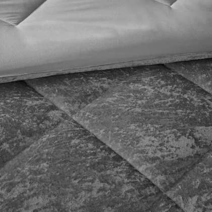 روتختی مینیمال مخمل طرح لوزی طوسی تیره کد 101300