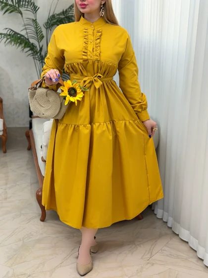 پیراهن داکرون جلو دکمه 3746