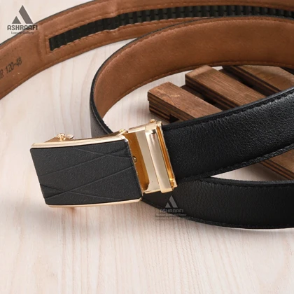 کمربند ساده ریلی Leather Ratchet Belt BL73