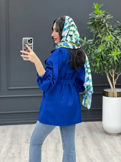 مانتو آستین کش ژیله دار
