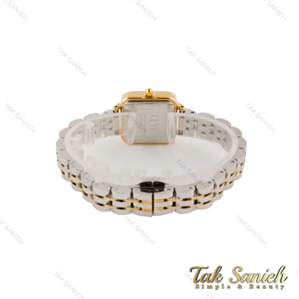 ساعت دنیل ولینگتون زنانه مربعی دورنگ طلایی صفحه سبز DW-4818-L