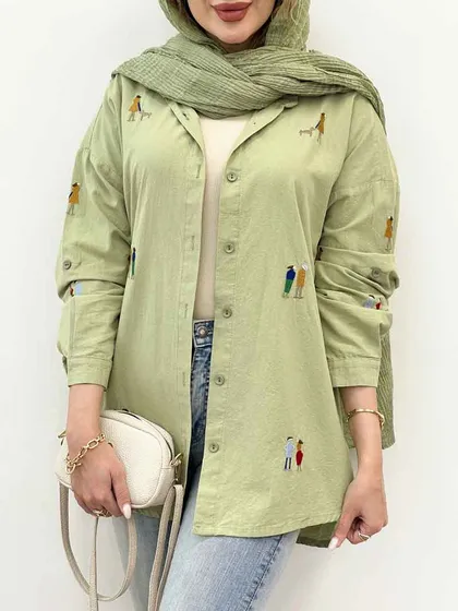 مانتو گلدوزی کارولین