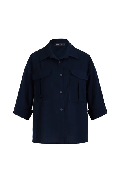 شومیز شانتون دو جیب - 3156