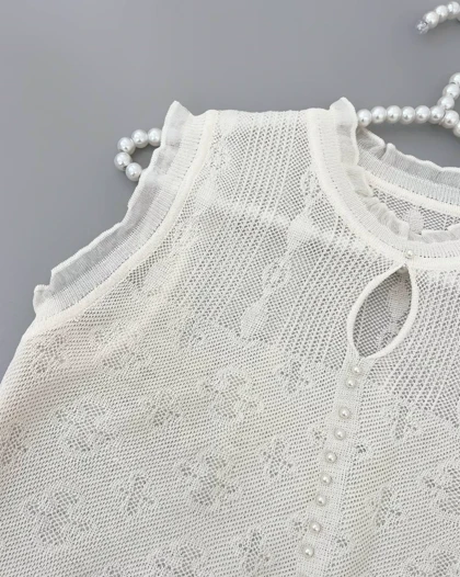 تاپ بافت یقه چین کد 4288