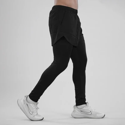 شلوارک و لگ سرهمی ورزشی مردانه نایک مدل G0148 مشکی