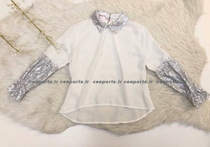 بلوزمجلسی سفید دخترانه