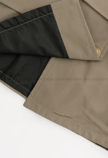 ترنچ کت کتان آستر دار @کد1004648