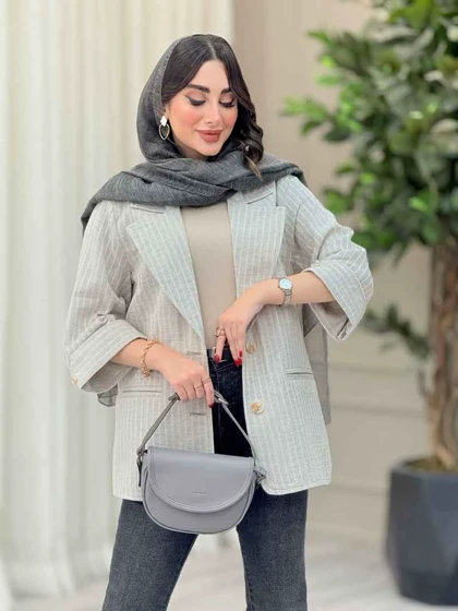مانتو آستین پاکتی جیب نما ترگل