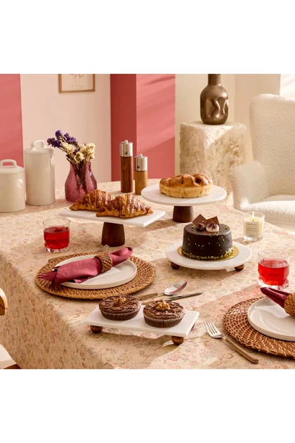 ظرف سرو Karaca Home مدل Sera مرمر - سفید
