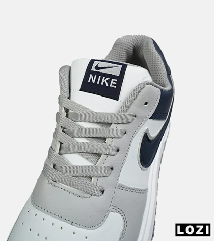 کفش مردانه و زنانه سفید طوسی سرمه ای NIKE AIR FORCE مدل 8161