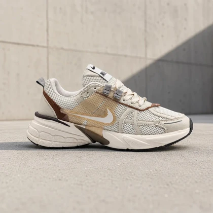 کفش و کتانی مردانه و زنانه مدل نایک NIKE V2K رنگ کرم کد 41423