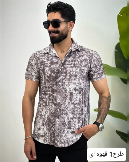 پیراهن مردانه طرح دار نوردخت_کد4440