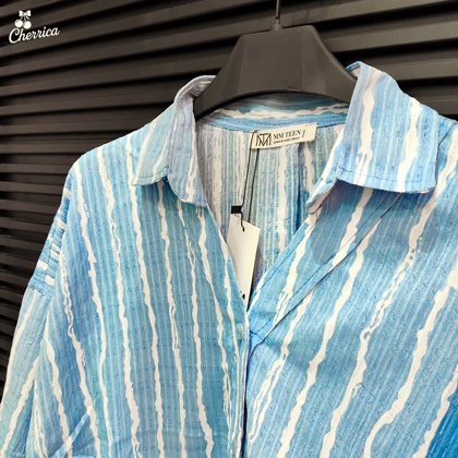 شومیز راه راه یقه هفت زنانه کد 36