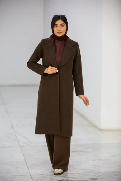 پالتو فوتر بلند تک دکمه