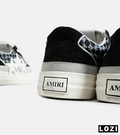 کفش اسنیکرزمشکی طوسی سفید Amiri Stars v2