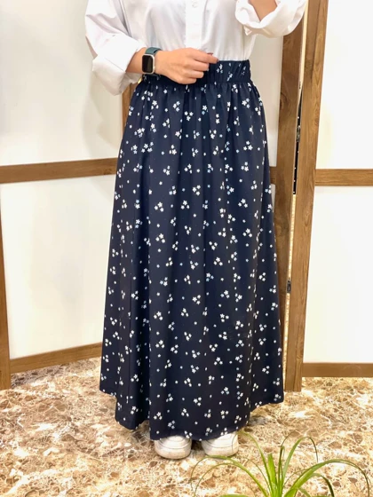 دامن سرمه ای گلریز