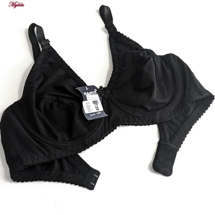 سوتین زنانه پانیذ مدل فنردار مشکی کد 22205