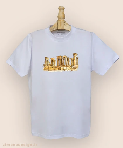 تیشرت مردانه و زنانه اصیل ایرانی طرح تخت جمشید کد 1001