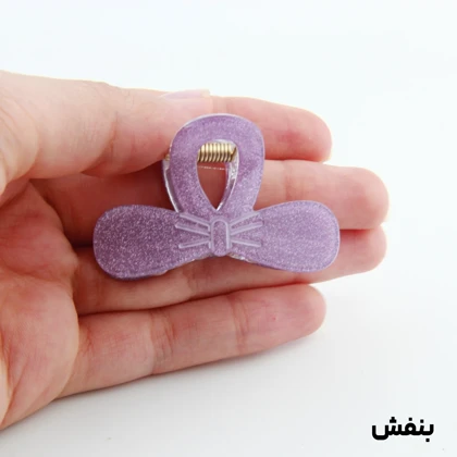 کلیپس دخترانه مدل پاپیون گرد شاین دار