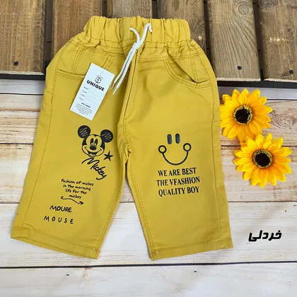 شلوارک کتان نقلی