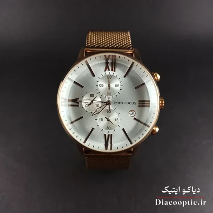 ساعت مچی مردانه اورجینال موتور ژاپن برند مینی فوکوس سه موتور مدل Mf0236G.2 بند حصیری