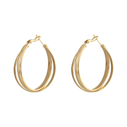 گوشواره زنانه حلقه‌ای دولاین فانتزی