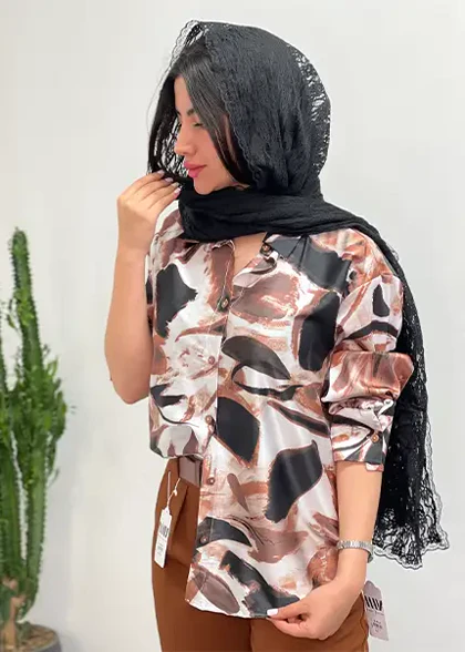 شومیز طرح دار کد 4036