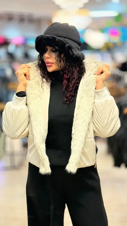 کاپشن کلاه دار