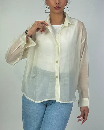 شومیز شیشه ای با تاپ کد 500505