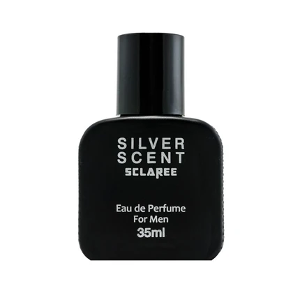 عطر جیبی مردانه اسکلاره مدل Silver Scent با رایحه گرم و تند حجم 35 میلی لیتر