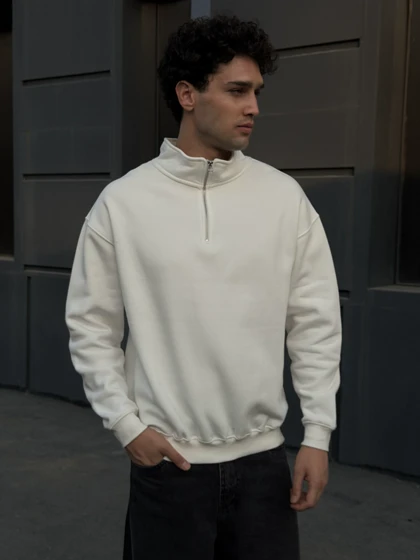 دورس نیم زیپ اورجینال پول اند بیر سفید/Original STWD Pull & Bear Doors