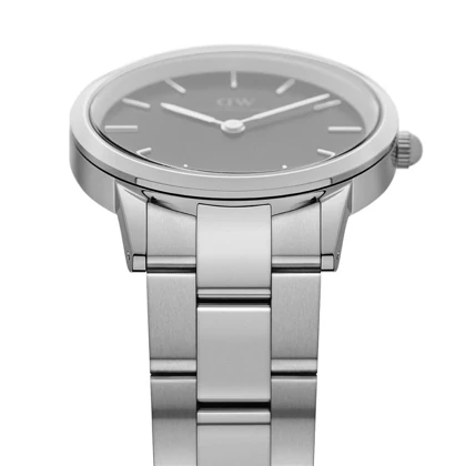 ساعت دنیل ولینگتون زنانه آکونیک لینک نقره ای مشکی اسمال Dw-3454-L
