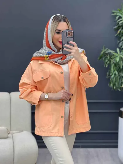 مانتو لینن چهار جیب