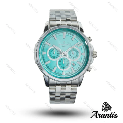 ساعت مردانه رومانسون مکس سه موتوره سیلور صفحه تیفانی m-10226